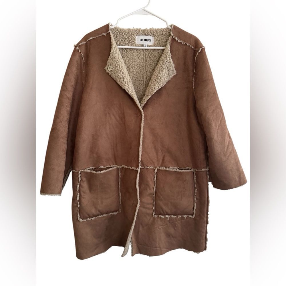 BB Dakota Women’s Reversible Faux Shearling Jacket New in Size Small. - Picture 2 of 7